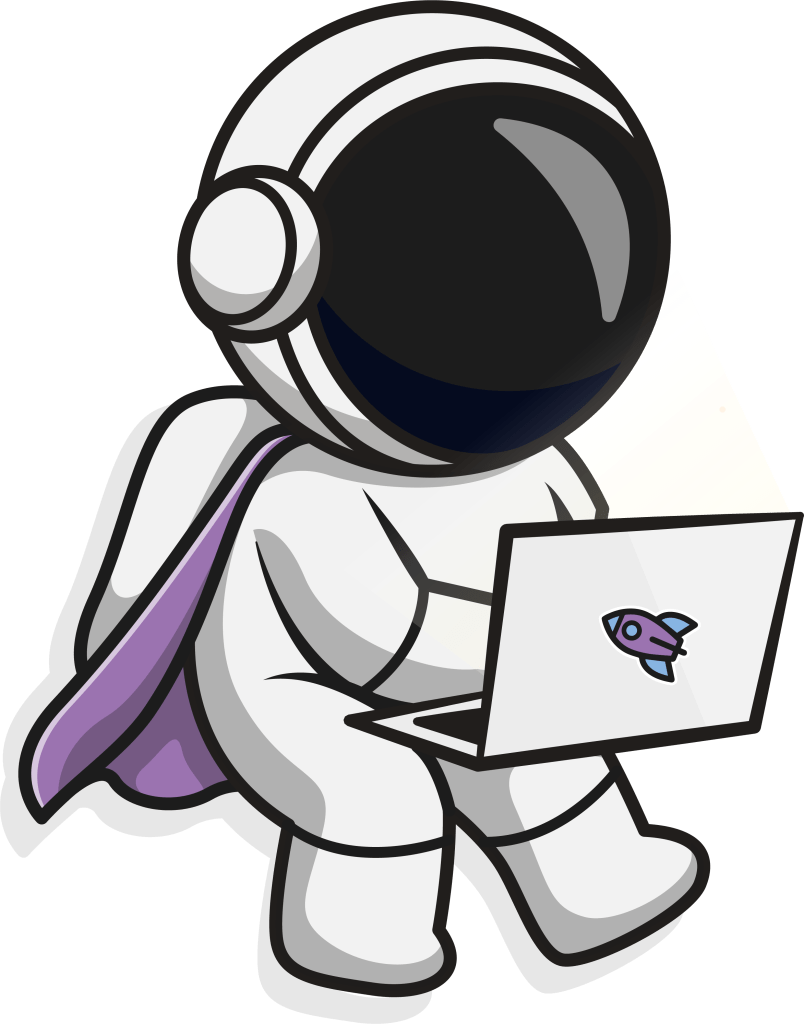 Astronaute à l'ordinateur