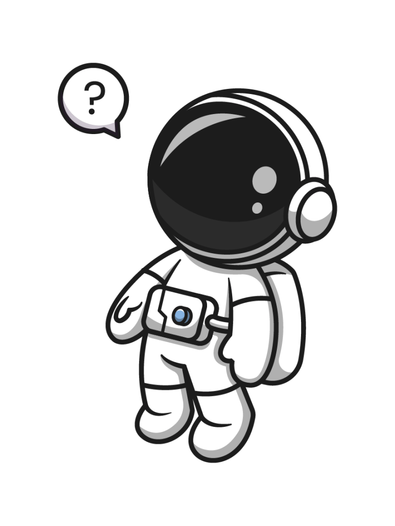 Astronaute se posant des questions
