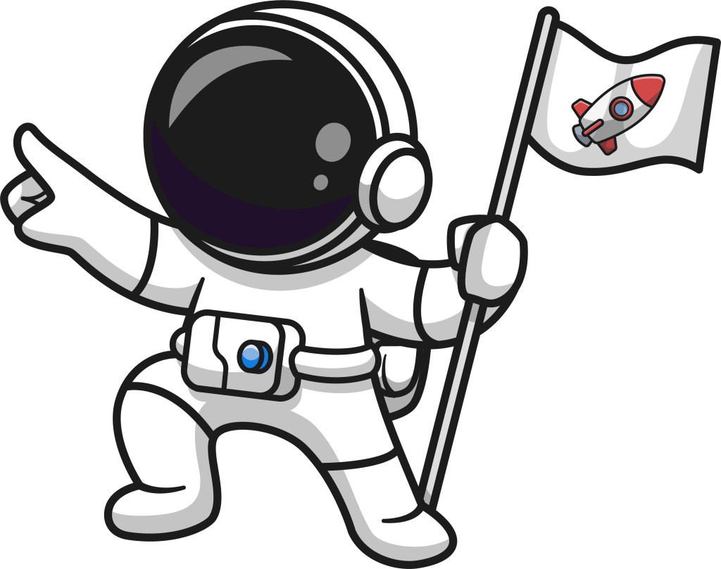 Astronaute et drapeau