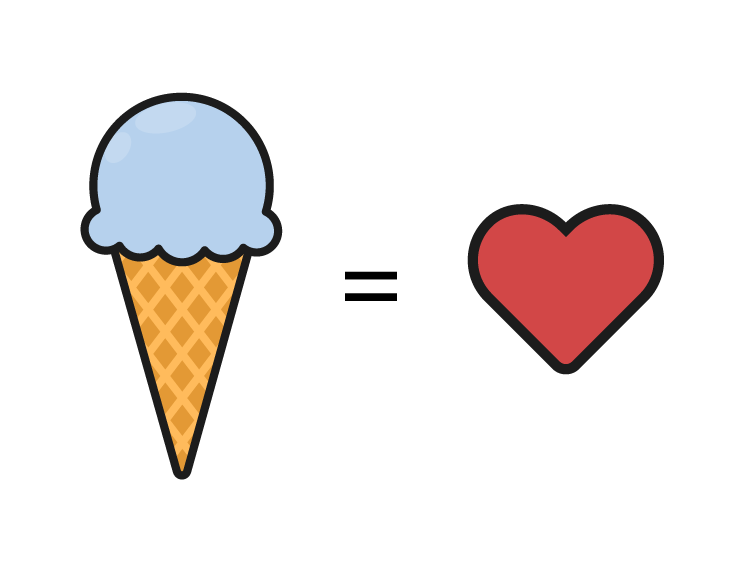 Crème glacée égale love